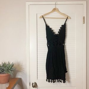 Honey Punch Chloe Black Scalloped Lace Dress